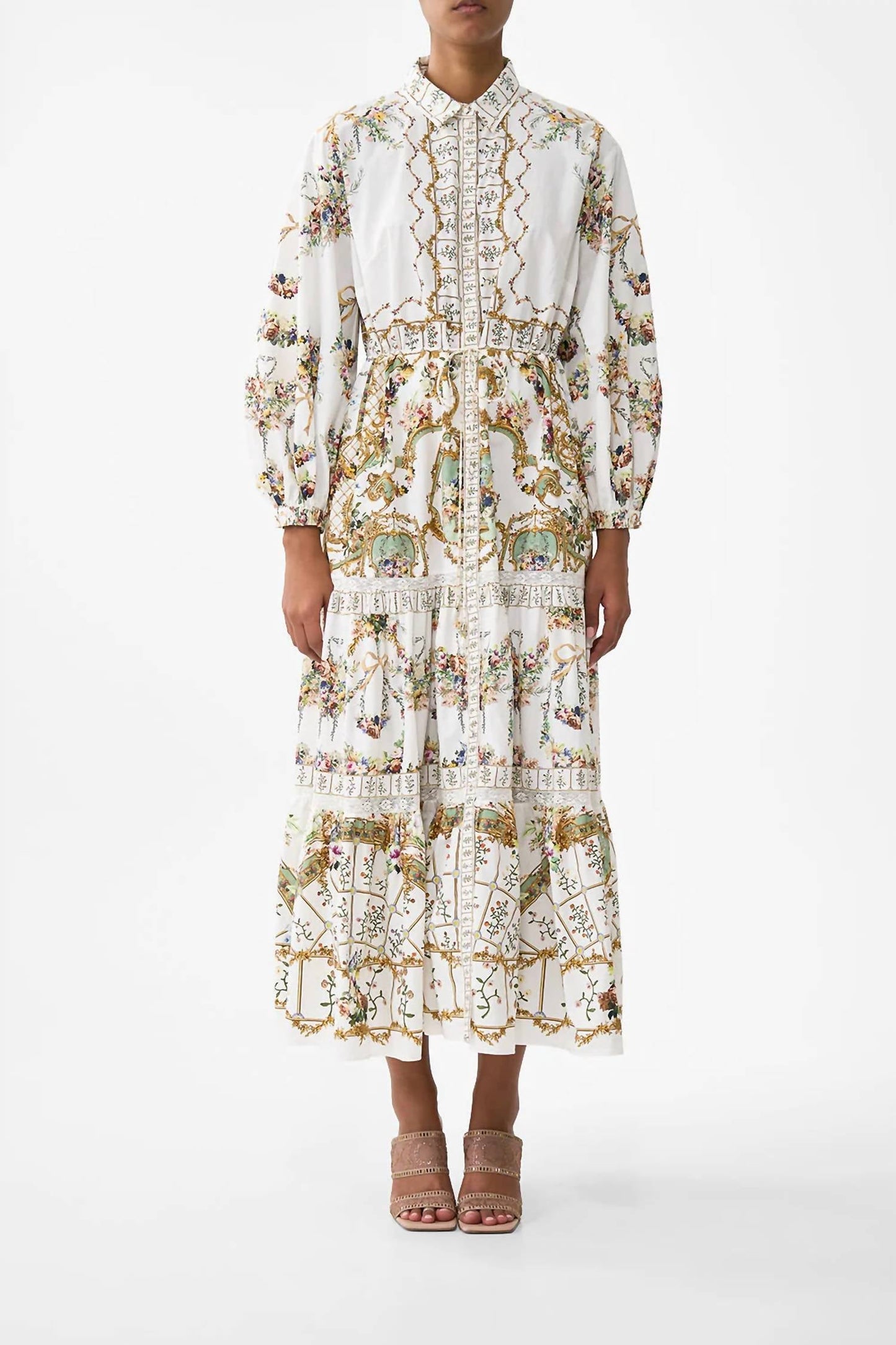 Camilla - Tiered Long Shirt Dress
