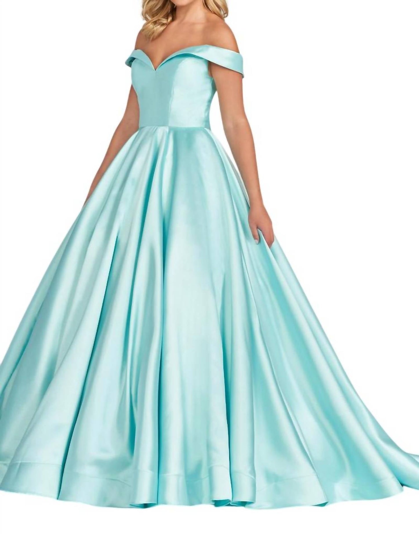 Ellie Wilde - Off Shoulder Mikado Prom Dress