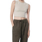 Enza Costa - Textured Jacquard Crop Tank