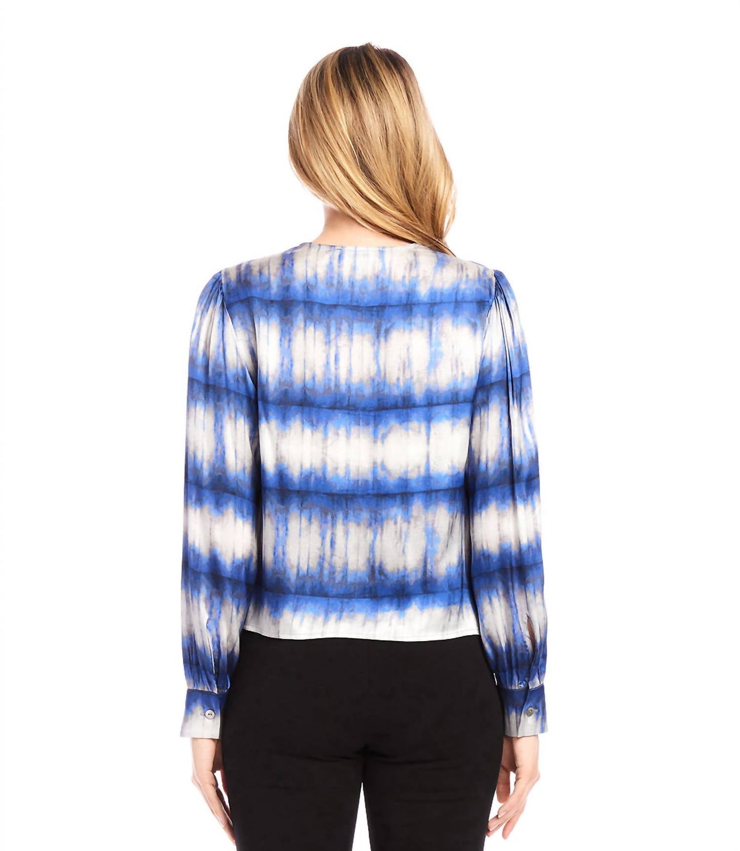 Karen Kane - Satin Drape Front Top