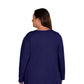 On The Plus Side - Jersey Long Sleeve U-Neck Tee - Plus