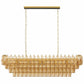 Modern Chandeliers for Dining Room, 54" Large Rectangle Gold Kitchen Chandelier Over Table