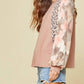 Andree By Unit - Mixed Print Balloon Sleeve Top