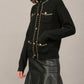 Fate - Chain And Gold Button Cardigan