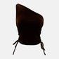 Amanda Uprichard - Ania Velvet One Shoulder Top