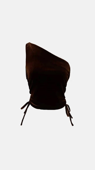 Amanda Uprichard - Ania Velvet One Shoulder Top