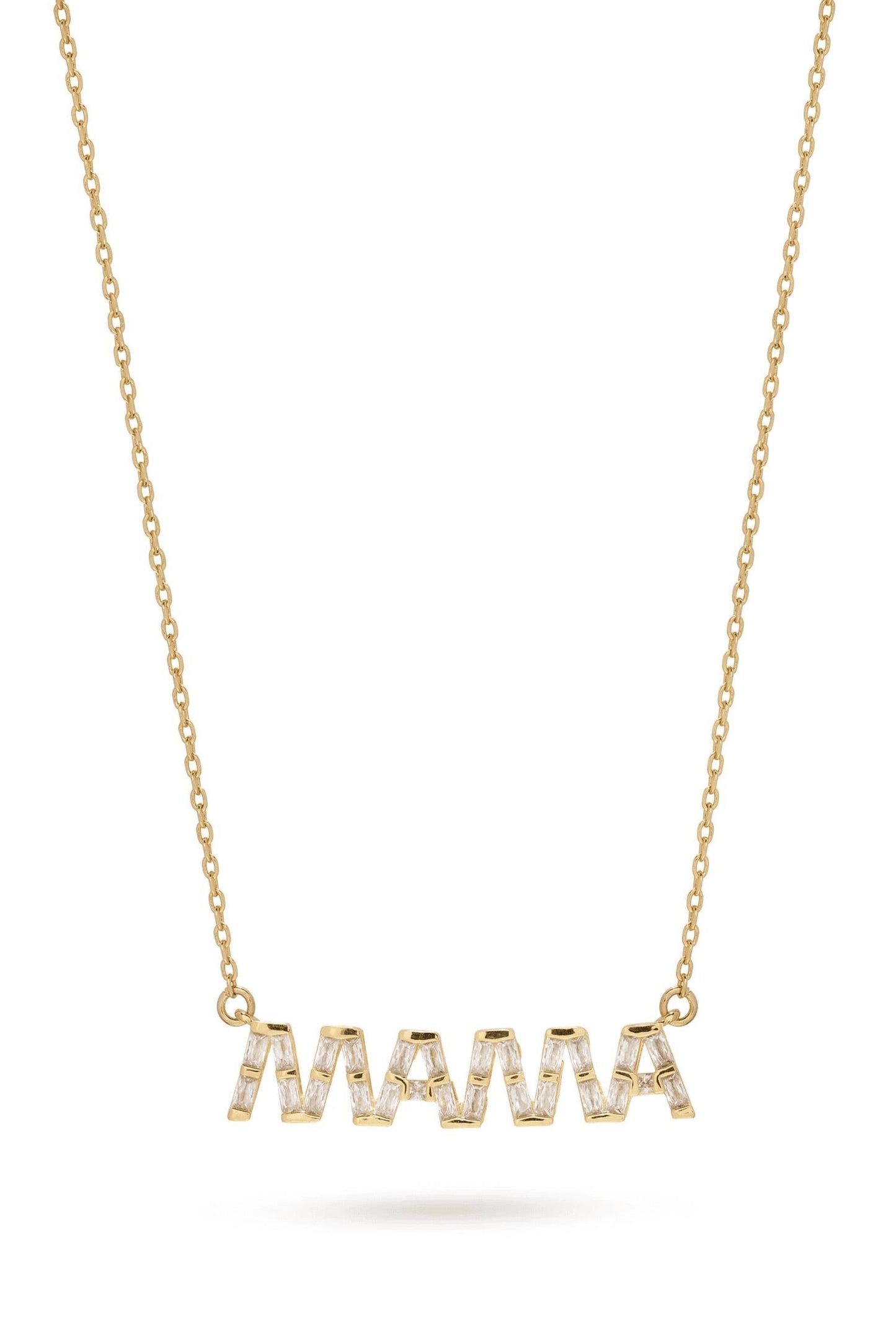 Crystal Haze - Women's Mama Baguette Necklace