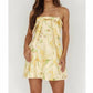 One And Only Collective - Strapless Floral Mini Dress