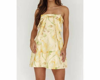 One And Only Collective - Strapless Floral Mini Dress