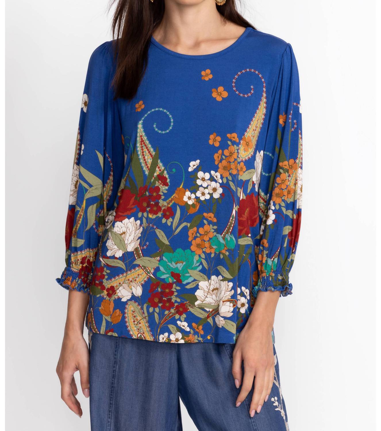Johnny Was - Tee Bee Smocked Sleeve Blouse