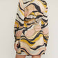 Entro - Swirl Print V-Neck Wrap Style Mini Dress