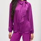 Joseph Ribkoff - Satin Top With Bow Neckline