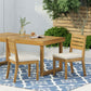 Outdoor Armless Dining Chair With Cushions