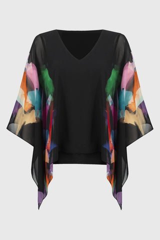 Joseph Ribkoff - Chiffon Abstract Poncho Top
