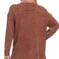 Zenana - Tori Waffle Knit Acid Wash Shacket