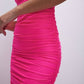 Good American - Satin Ruched Tank Mini Dress