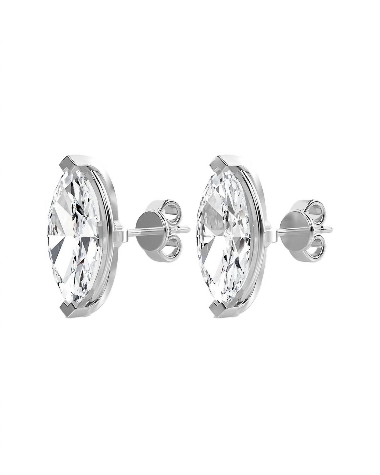Diana M Jewels - 1.50 Cts Marquise Lab Diamond Stud Earrings