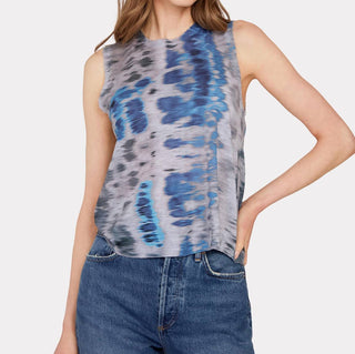 Autumn Cashmere - Blurred Animal Print Distressed Muscle Tee
