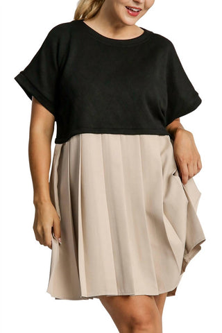 Umgee - Jacquard Pleated Dress