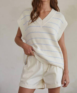 By Together - Parker Striped V-neck Vest