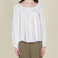 Grade & Gather - Hand Smocking Detail Satin Top