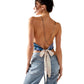 Free People - Silk Scarf Top With Chain Straps