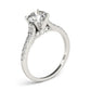 14k White Gold Diamond Engagement Ring With Single Row Band (1 3/4 cttw)
