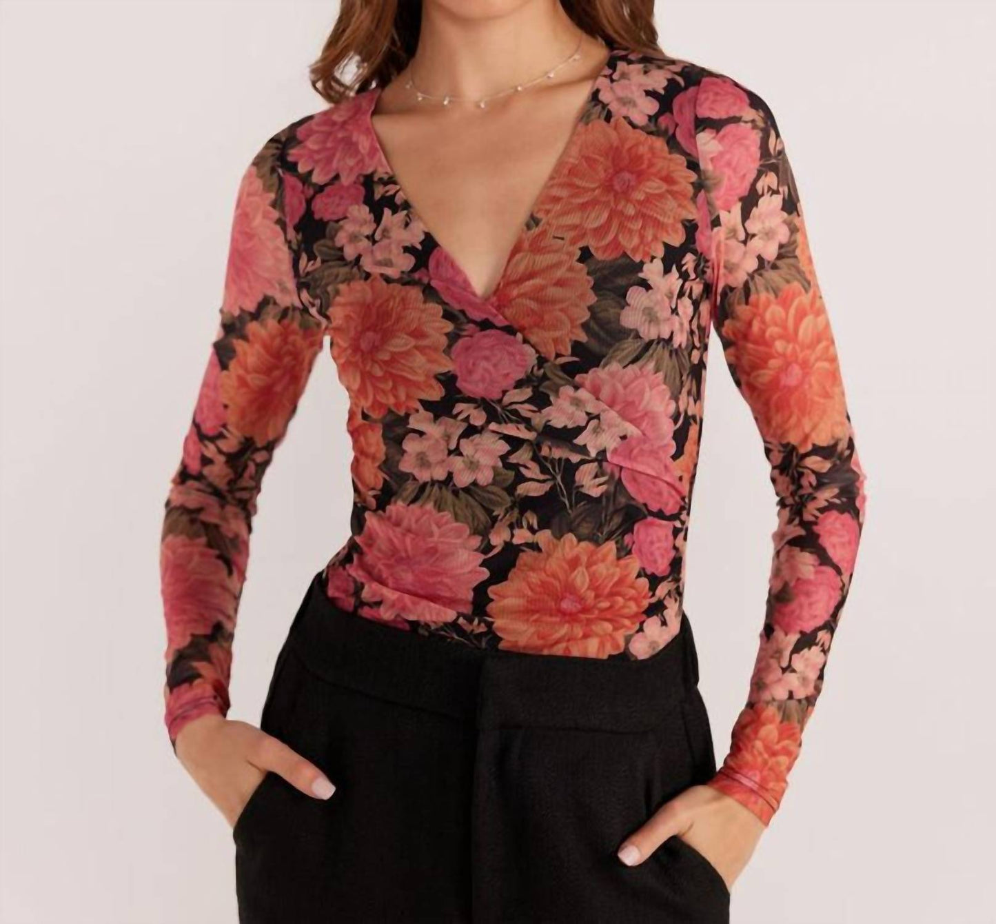 Minkpink - Yvaine Mesh Wrap Top