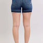 Judy Blue - High Waist Tummy Control Destroy Release Hem Denim Short