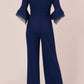 Adrianna Papell - Off Shoulder Flounce Sleeve Jumpsuit
