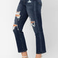 Judy Blue - Mid Rise Crop Leg Straight Denim Jeans