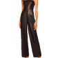 Susana Monaco - Faux Leather Squareneck Tank Jumpsuit