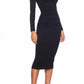Susana Monaco - Crew Gathered Midi Dress