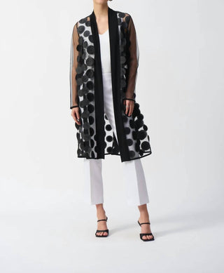 Joseph Ribkoff - Dots Appliqué Mesh Cover Up Jacket