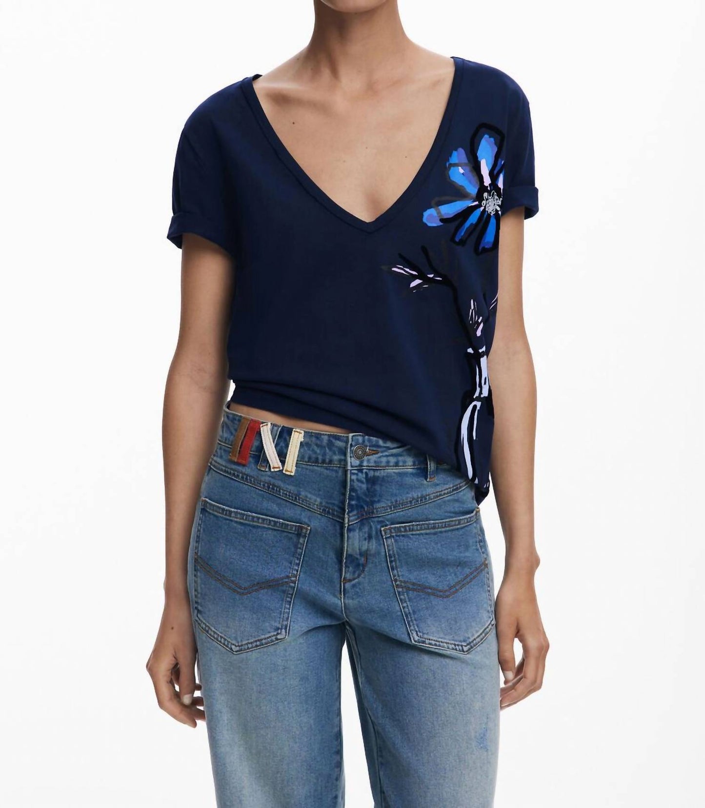Desigual - VASE V-NECK T-SHIRT