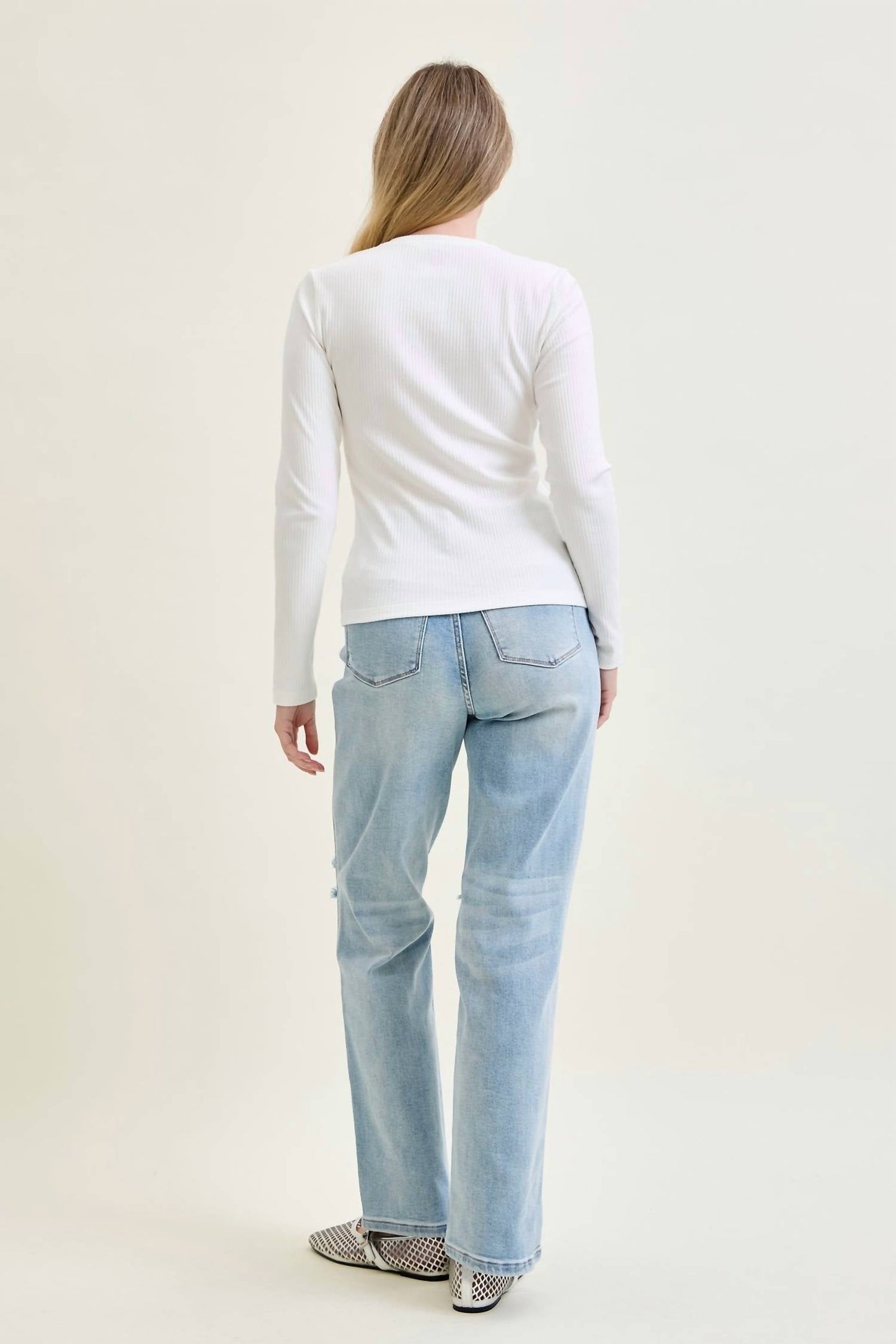 Judy Blue - High Rise Rigid Magic Straight Leg Jeans