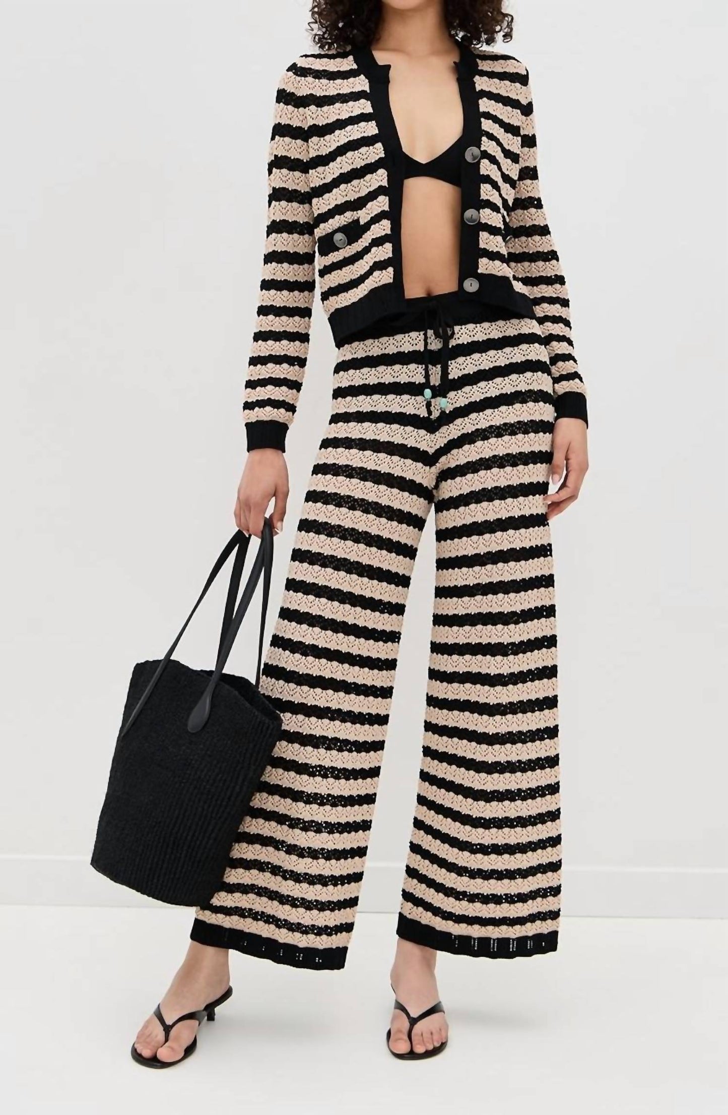 L'Agence - Orla Pointelle Knit Cardigan