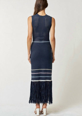 Lalavon - Striped Knit Maxi Dress