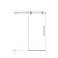 Frameless Single Sliding Shower Door With Clear Tempered Glass