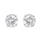 14K White Gold 3/4 Cttw Round Brilliant-Cut Near Colorless Diamond Classic 4-Prong Stud Earrings (H-I Color, SI1-SI2 Clarity)