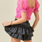 Day + Moon - Ruched Front Cropped Top