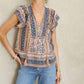 M.A.B.E. - Cass Print Frill Top
