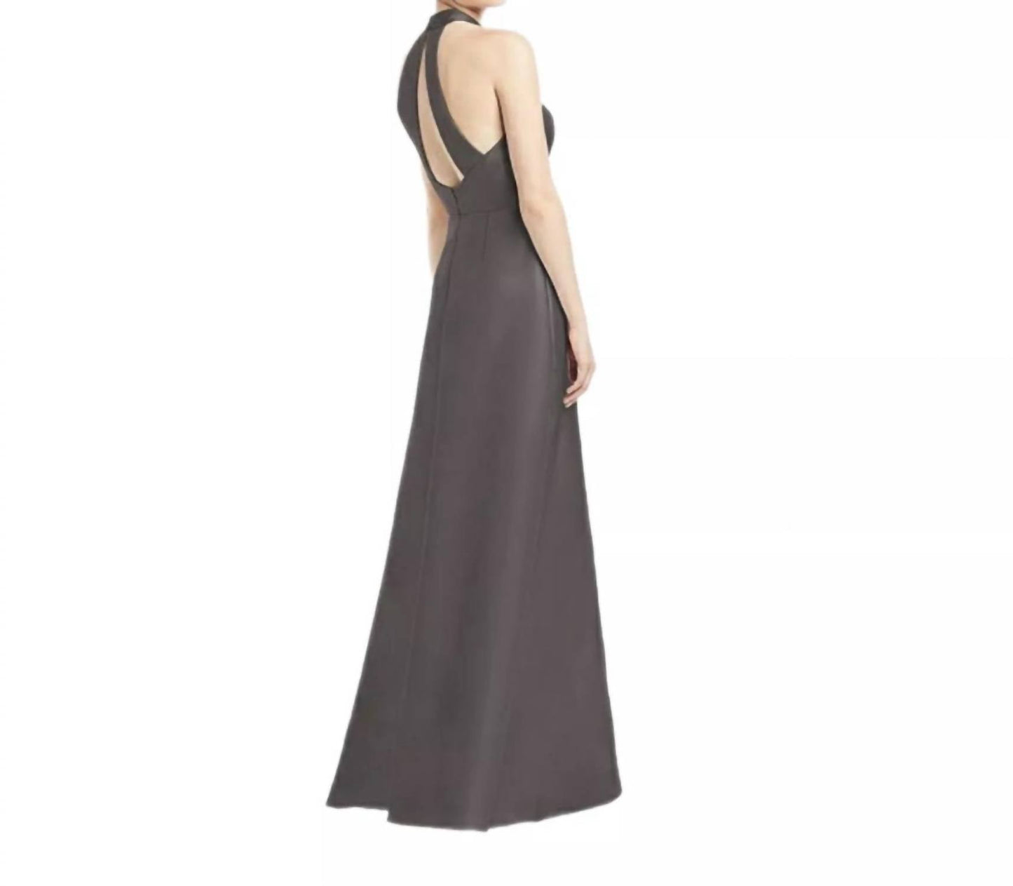 Alfred Sung - Halter Neckline Satin Twill Dress