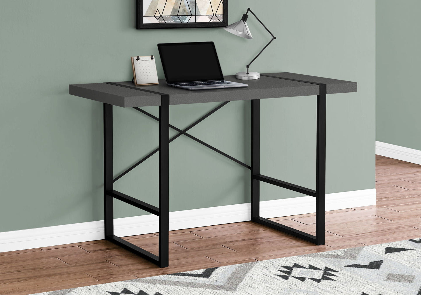 Computer Desk For Home Office, Laptop, Modern Convenient Design - Gray