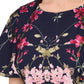 Adrianna Papell - Floral Print Crepe Sheath Midi Dress