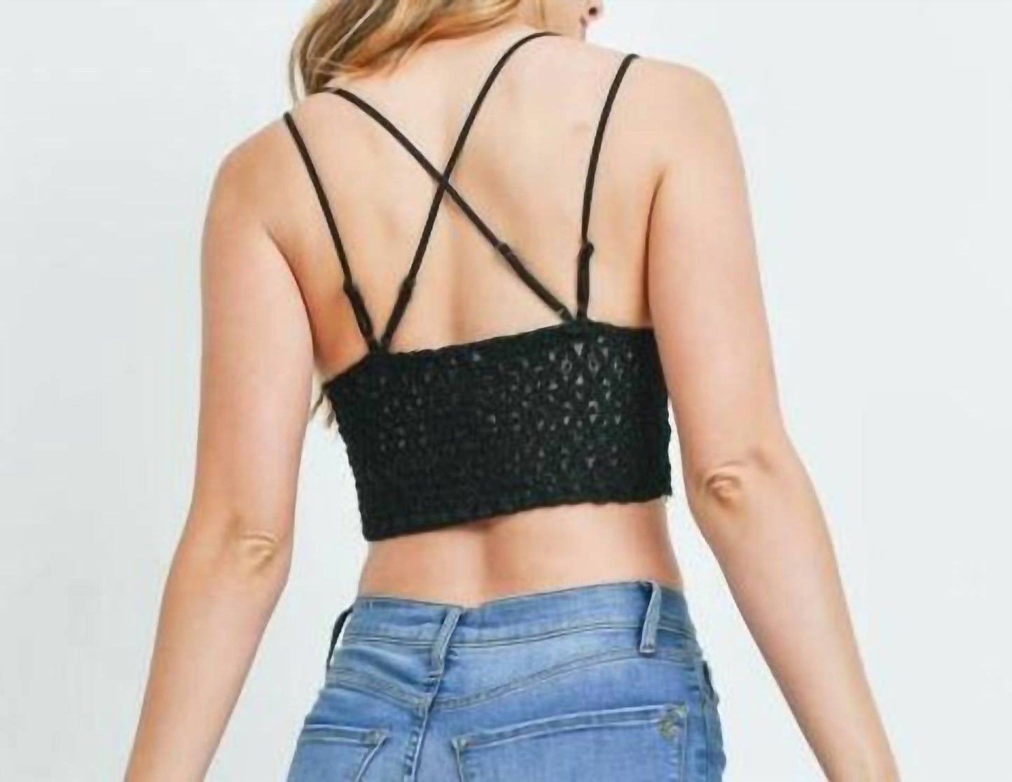 Wholesale Fashion Square - Crochet Lace Bralette With Bra Pads