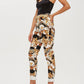 Topshop - High Rise Leaf Chain Print Ankle Mom Jeans
