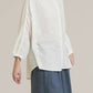 Grade & Gather - Oversize Round Yoke Button Down Shirt