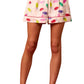 Peach Love - Satin Christmas Lights Prints Pajama Set