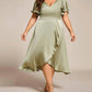 Ever-Pretty - Elegant Satin Midi Dress
